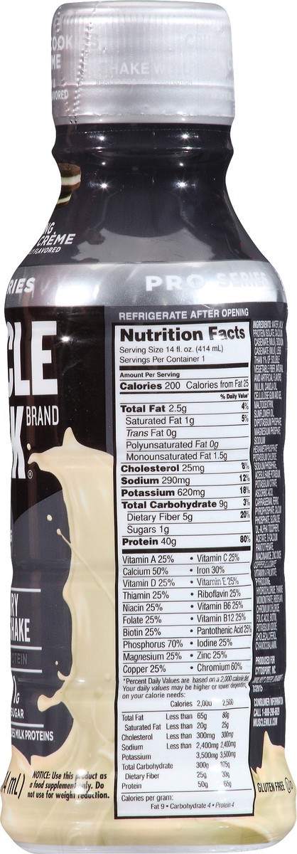 slide 7 of 12, Muscle Milk Pro Series Non Dairy Crushing Cookies 'N Creme Protein Shake 14 oz, 14 fl oz