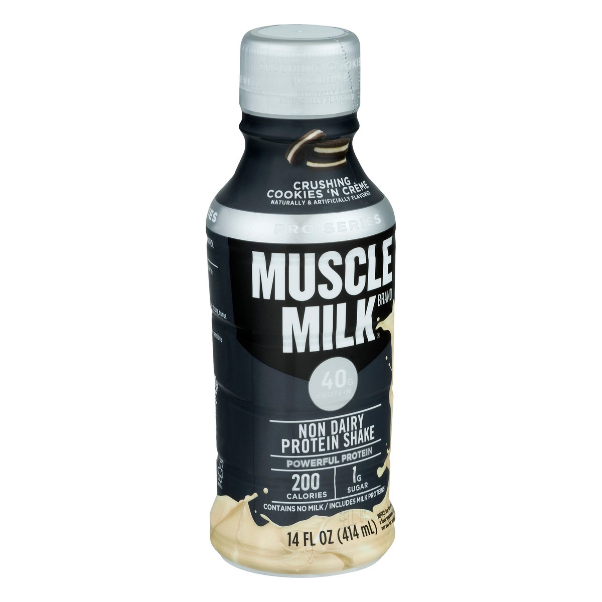 slide 12 of 12, Muscle Milk Pro Series Non Dairy Crushing Cookies 'N Creme Protein Shake 14 oz, 14 fl oz