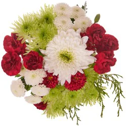 DIERBERGS FLOWERS & GIFTS LET IT SNOW BOUQUET