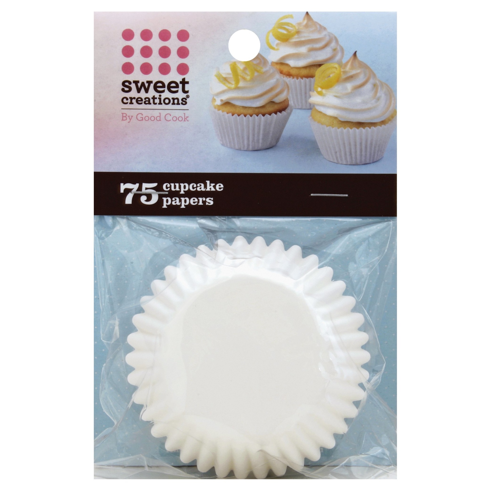 slide 1 of 1, Sweet Creations Cupcake Papers - White, 75 ct