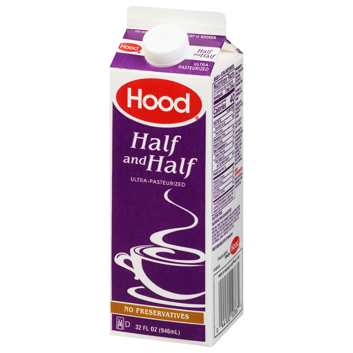 slide 9 of 10, Hood Half & Half, 32 oz, 1 qt