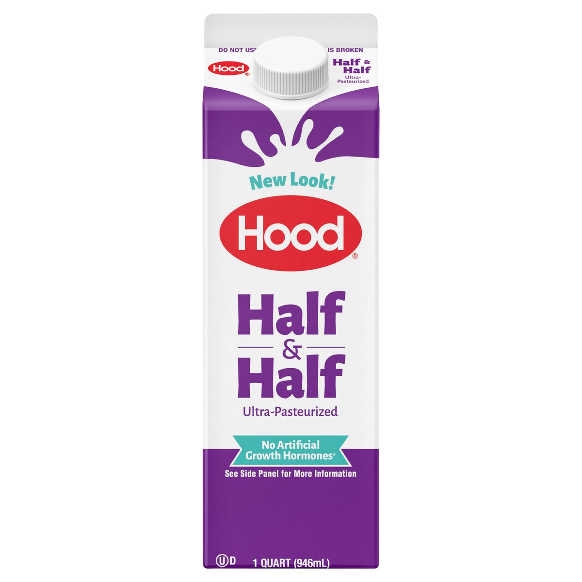 slide 1 of 10, Hood Half & Half, 32 oz, 1 qt