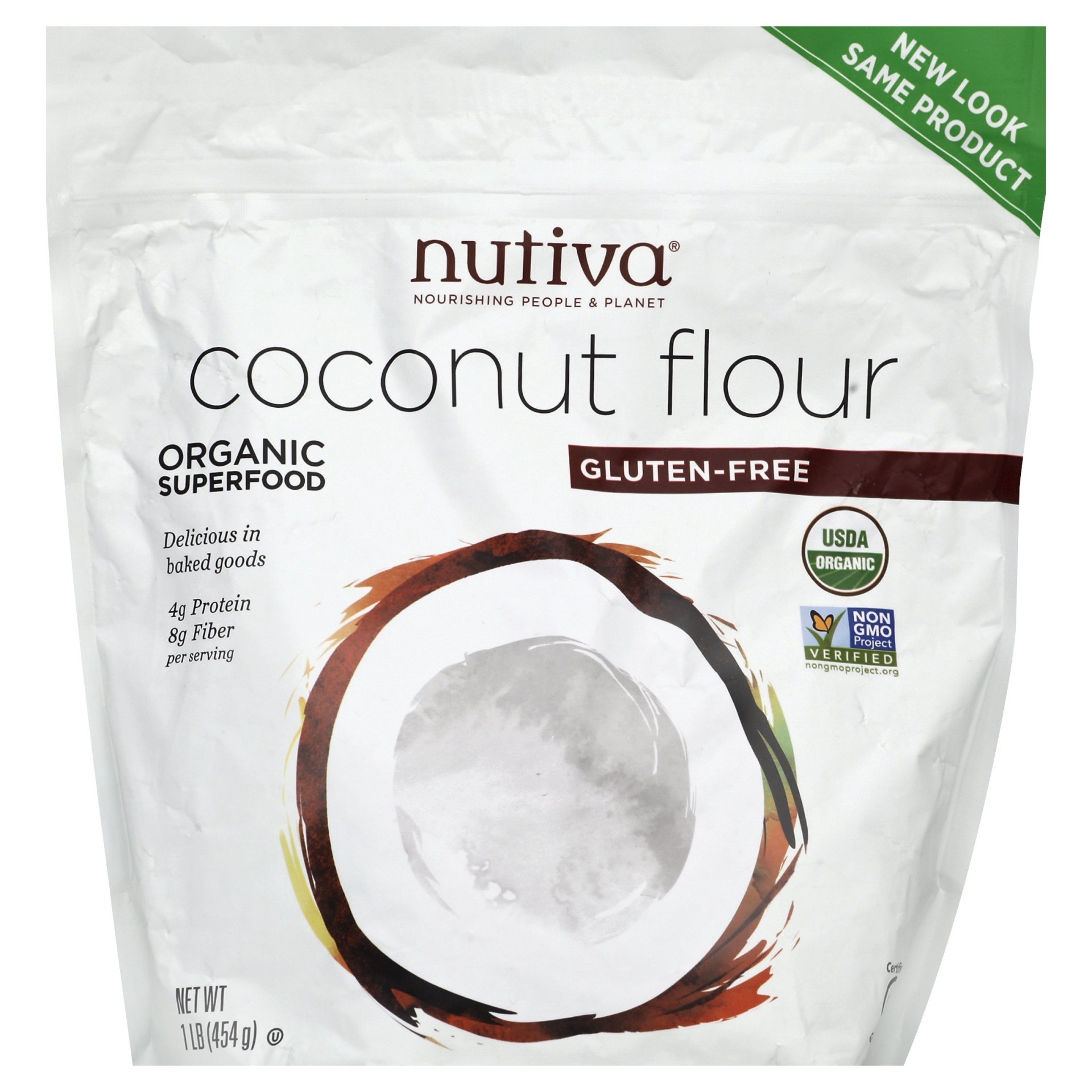 slide 1 of 2, Nutiva Flour, 1 ct