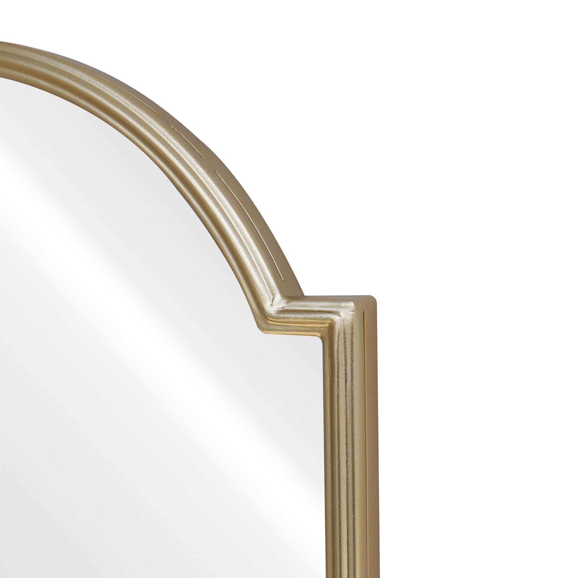 slide 6 of 6, 16" X 24" Scalloped Arch Wall Mirror In Gold Metal Frame By Ashland, 16 in x 24 in