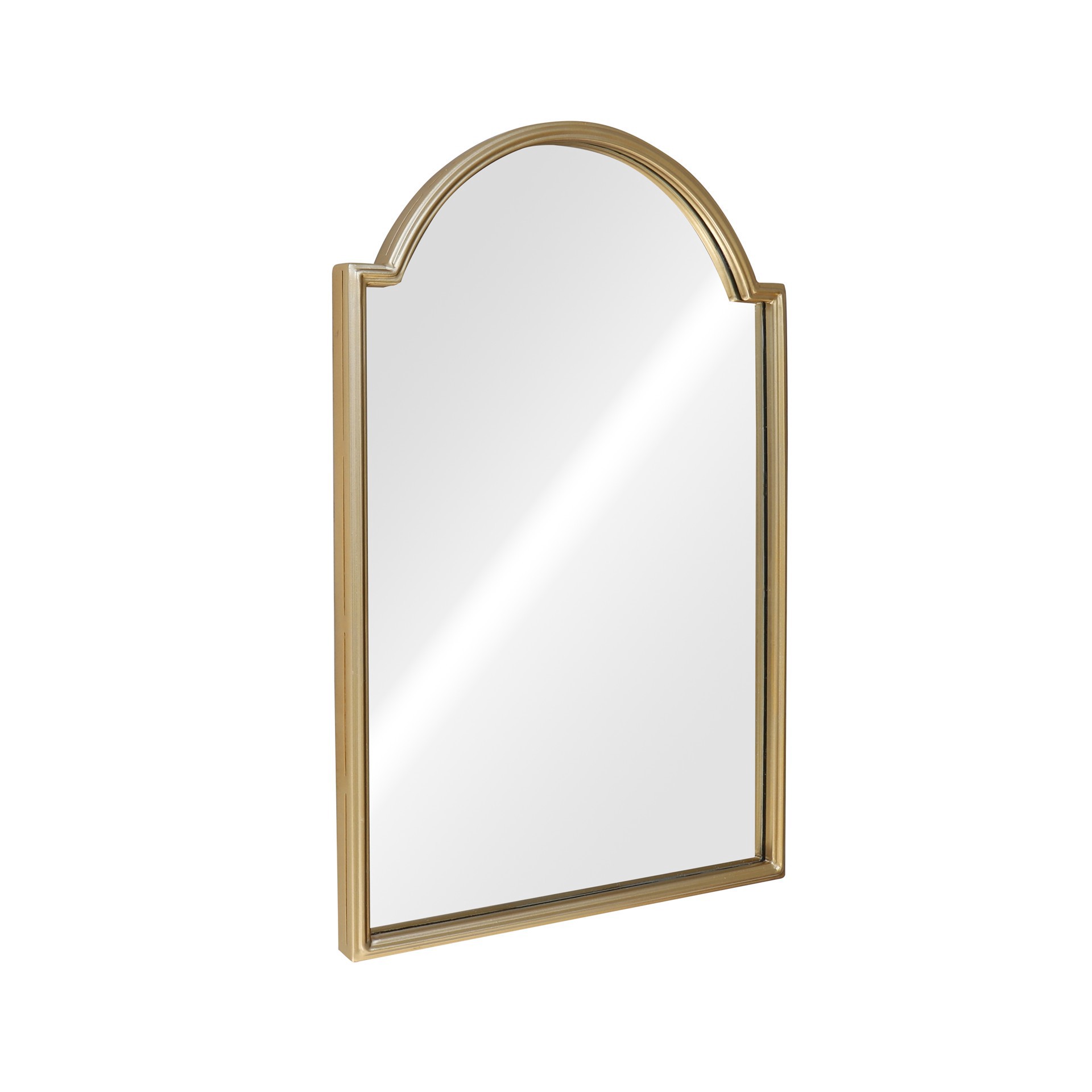 slide 4 of 6, 16" X 24" Scalloped Arch Wall Mirror In Gold Metal Frame By Ashland, 16 in x 24 in
