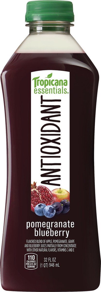 slide 5 of 11, Tropicana Essentials Antioxidant Pomegranate Blueberry Juice 32 oz, 32 fl oz