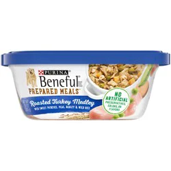 Beneful Purina Beneful Freshly Prepared Meals Roasted Turkey Medley with Sweet Potatoes, Peas, Barley, and Wild Rice - 10 oz. Tub