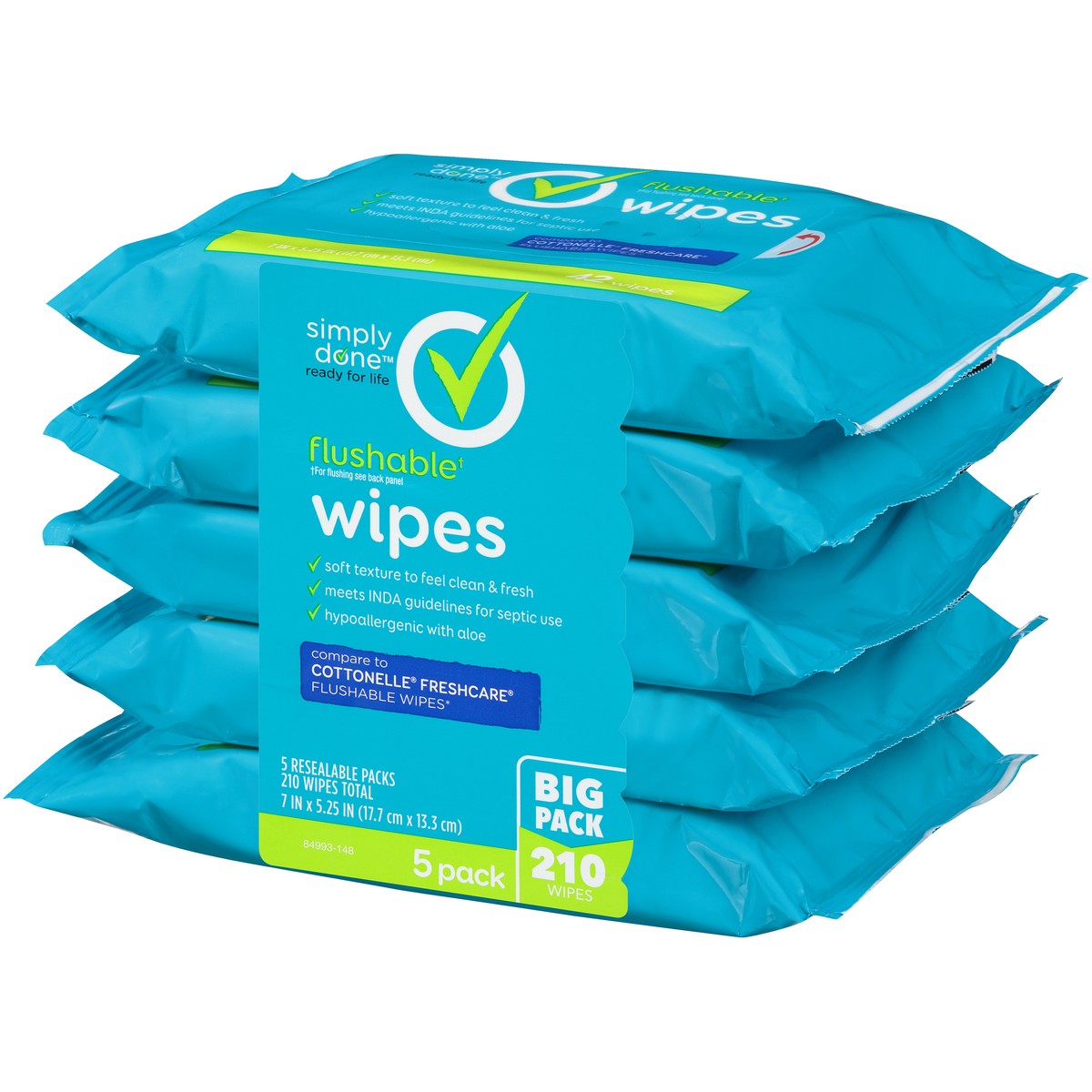 slide 6 of 9, Simply Done Flushable Wipes, 24 ct