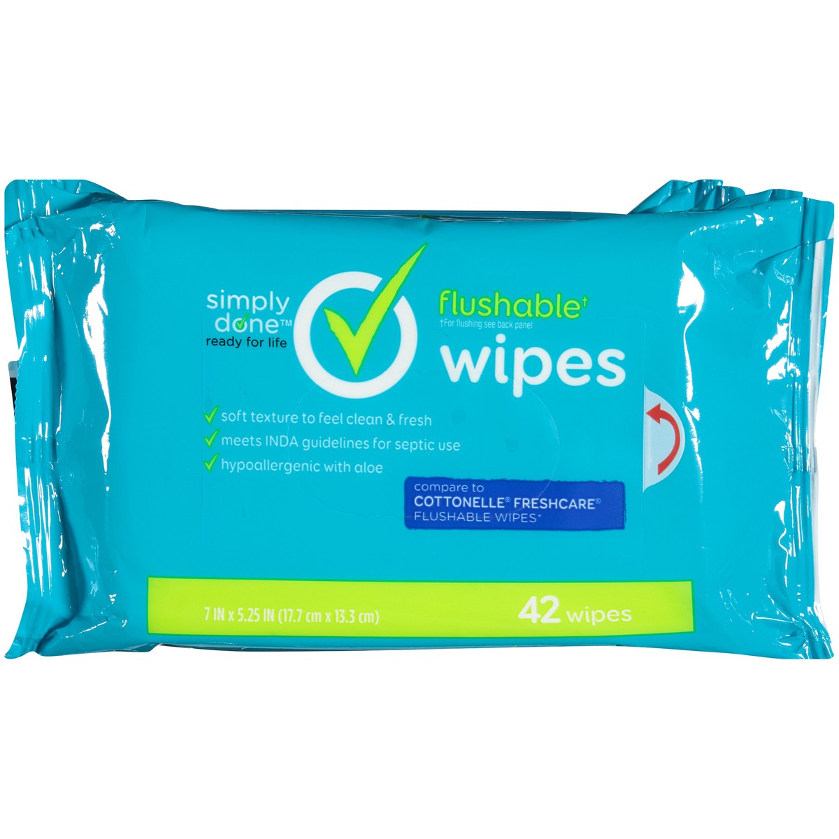 slide 5 of 9, Simply Done Flushable Wipes, 24 ct