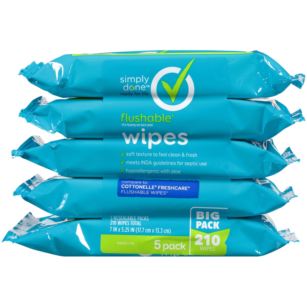 slide 4 of 9, Simply Done Flushable Wipes, 24 ct