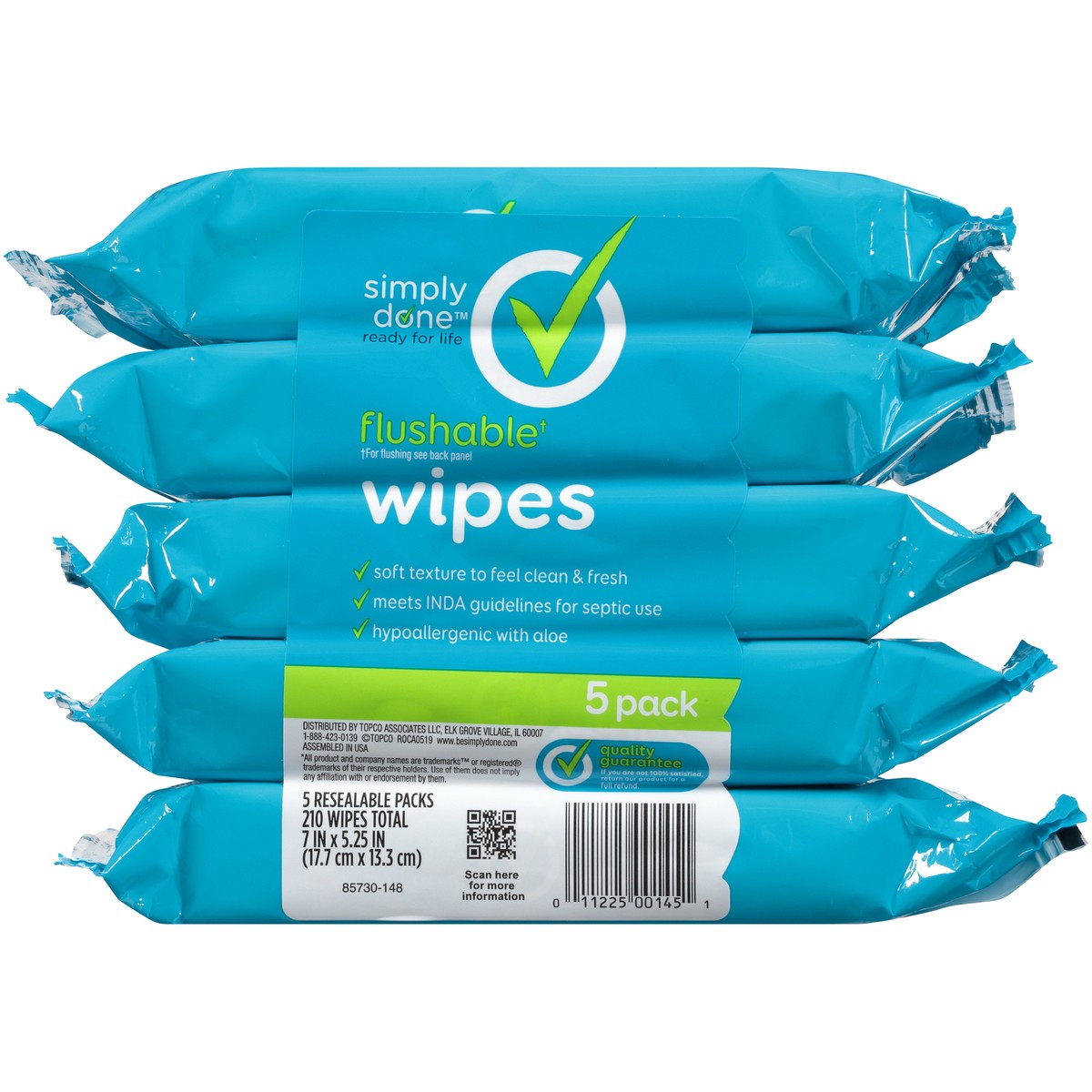 slide 3 of 9, Simply Done Flushable Wipes, 24 ct