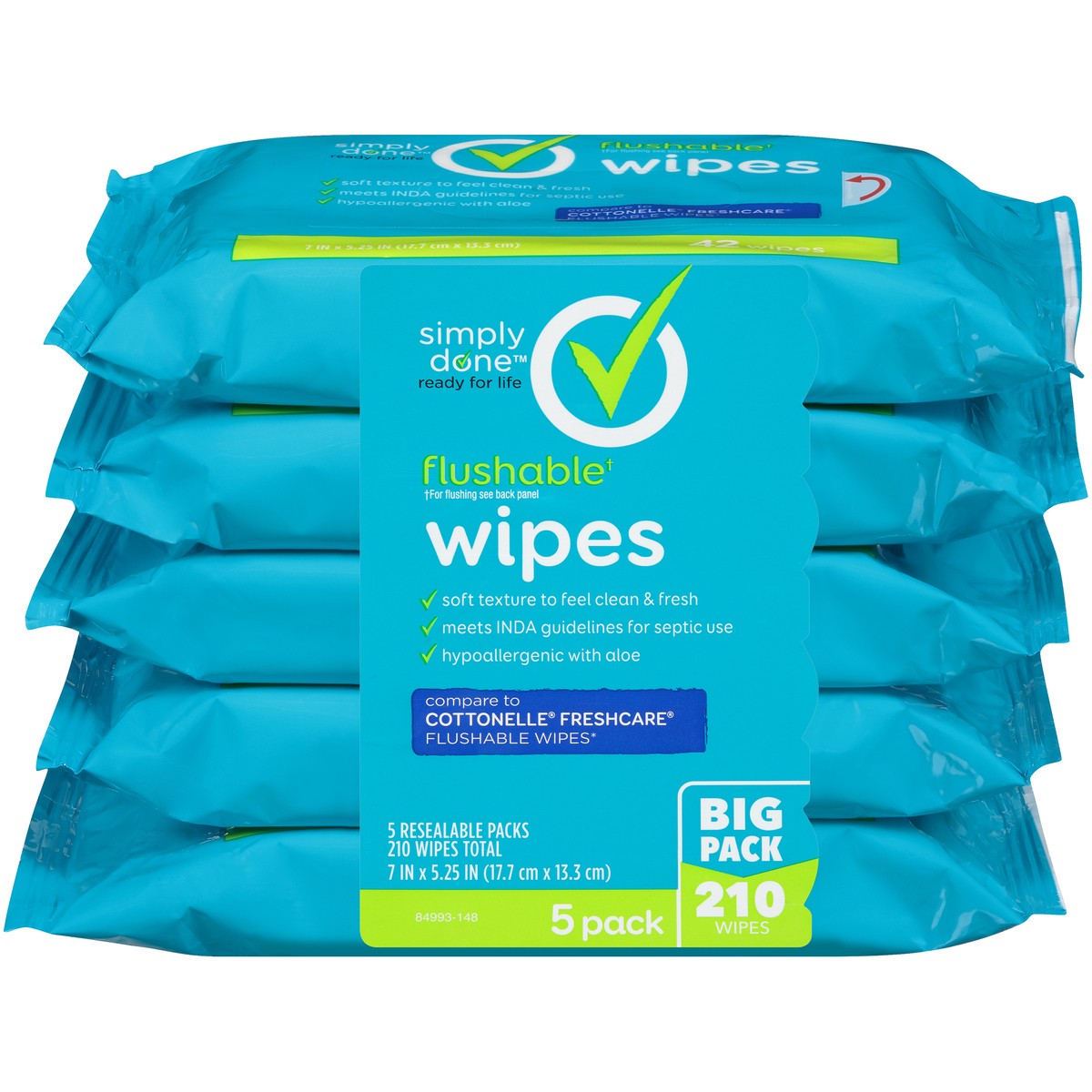 slide 1 of 9, Simply Done Flushable Wipes, 24 ct