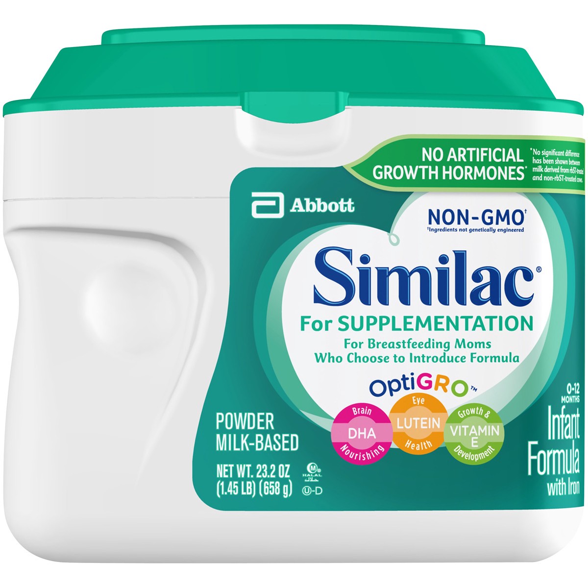 slide 4 of 14, Similac for Supplementation Infant Formula with Iron Powder 1.45 lb Canister, 1.45 lb