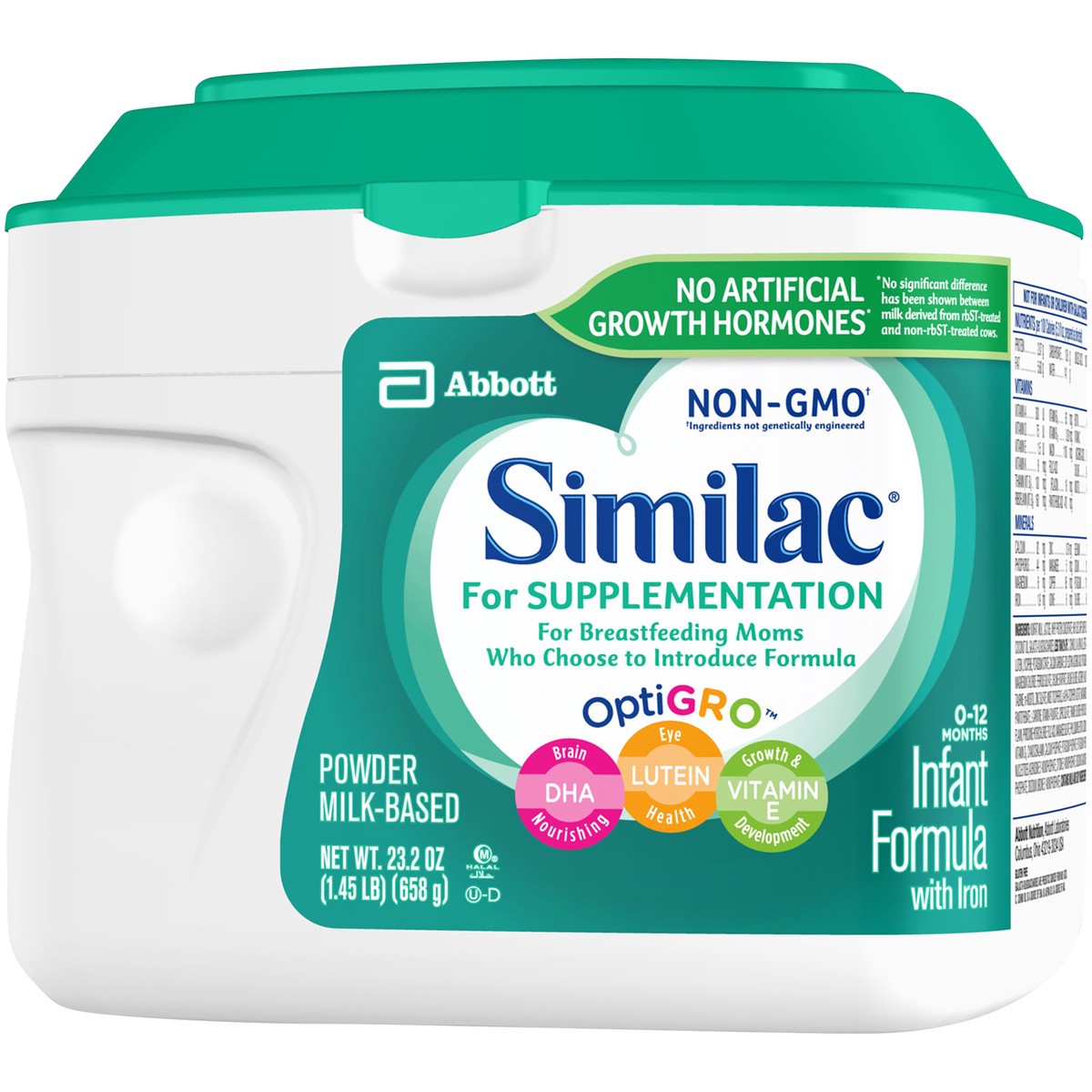 slide 10 of 14, Similac for Supplementation Infant Formula with Iron Powder 1.45 lb Canister, 1.45 lb