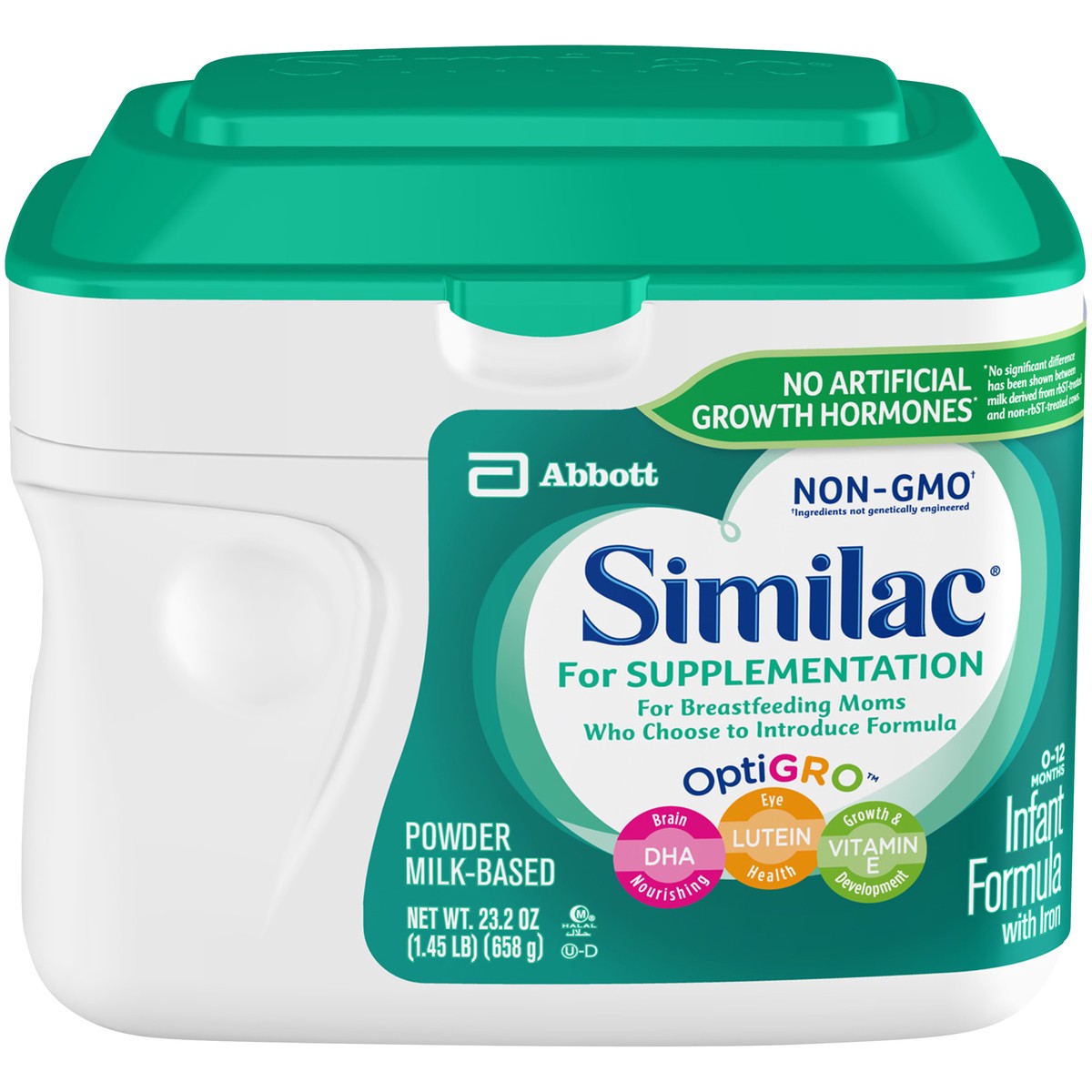 slide 1 of 14, Similac for Supplementation Infant Formula with Iron Powder 1.45 lb Canister, 1.45 lb