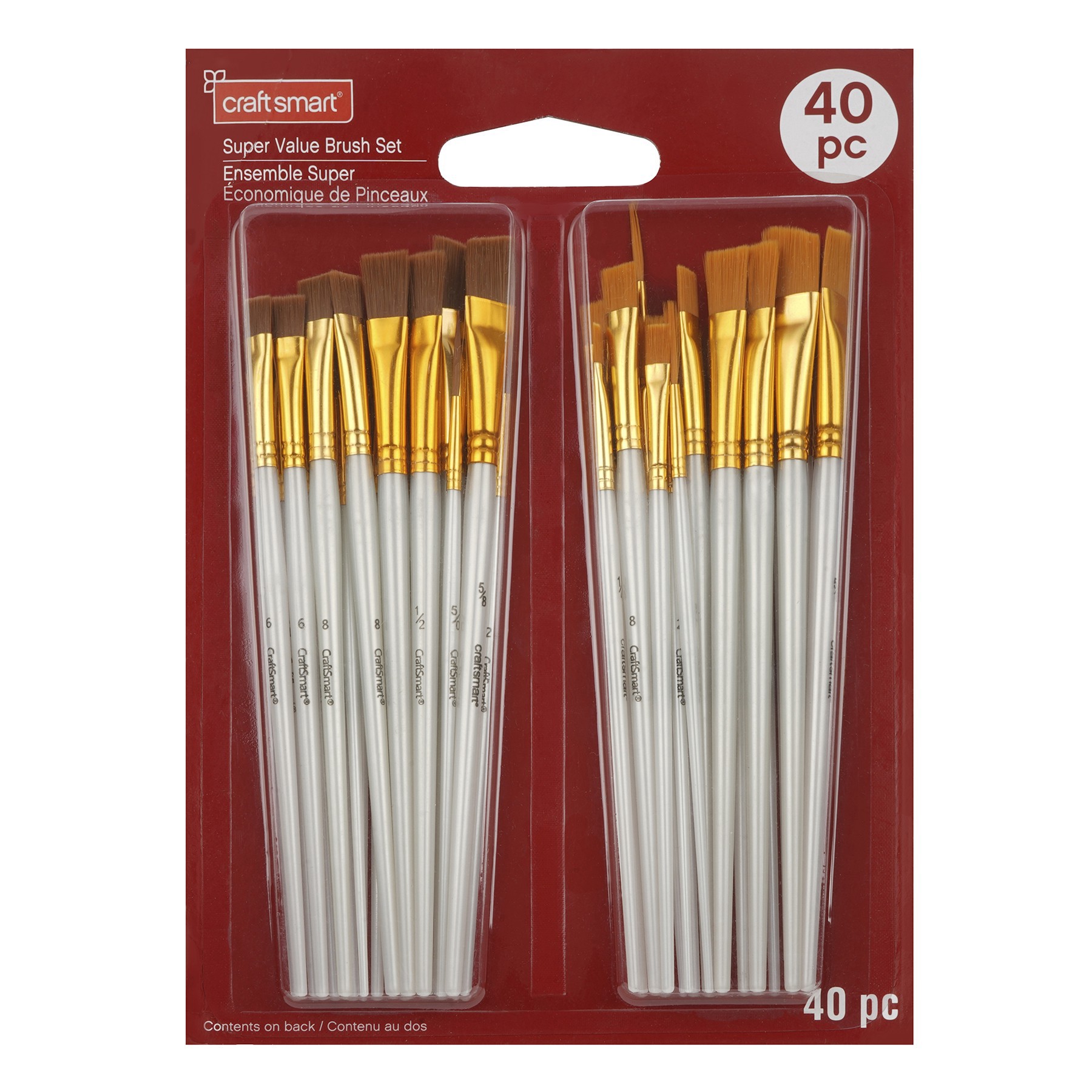 slide 2 of 2, Super Value Brush Set By Craft Smart, 40 brushes
