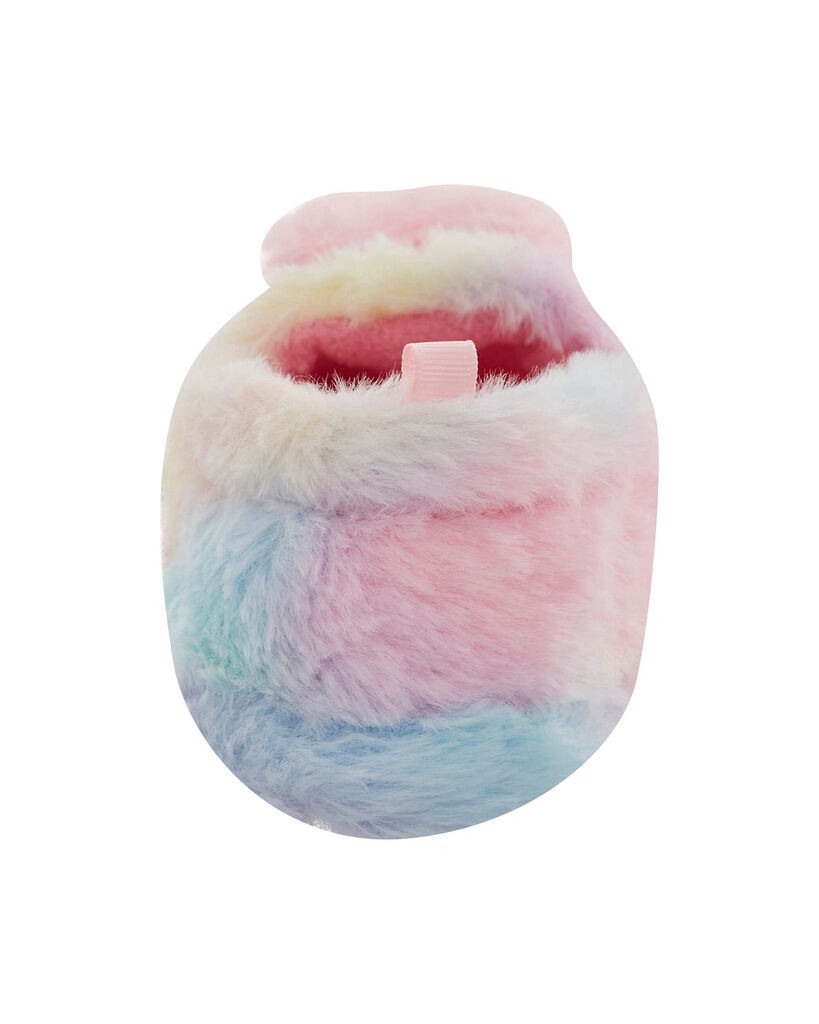 slide 5 of 6, Carter's Rainbow Heart Faux Fur Loafer Slippers Multi XL, 1 ct