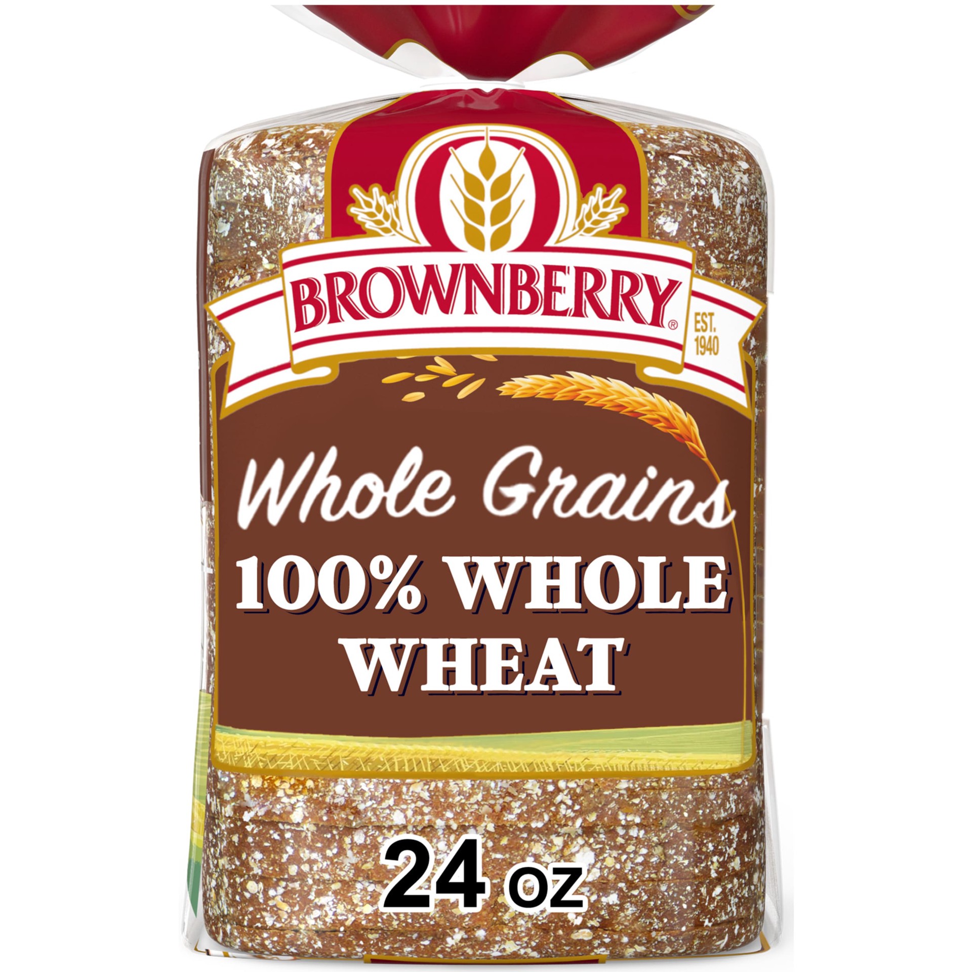 slide 1 of 23, Brownberry Whole Wheat Bread, 24 oz, Wheat Bread, Bag, 24 oz