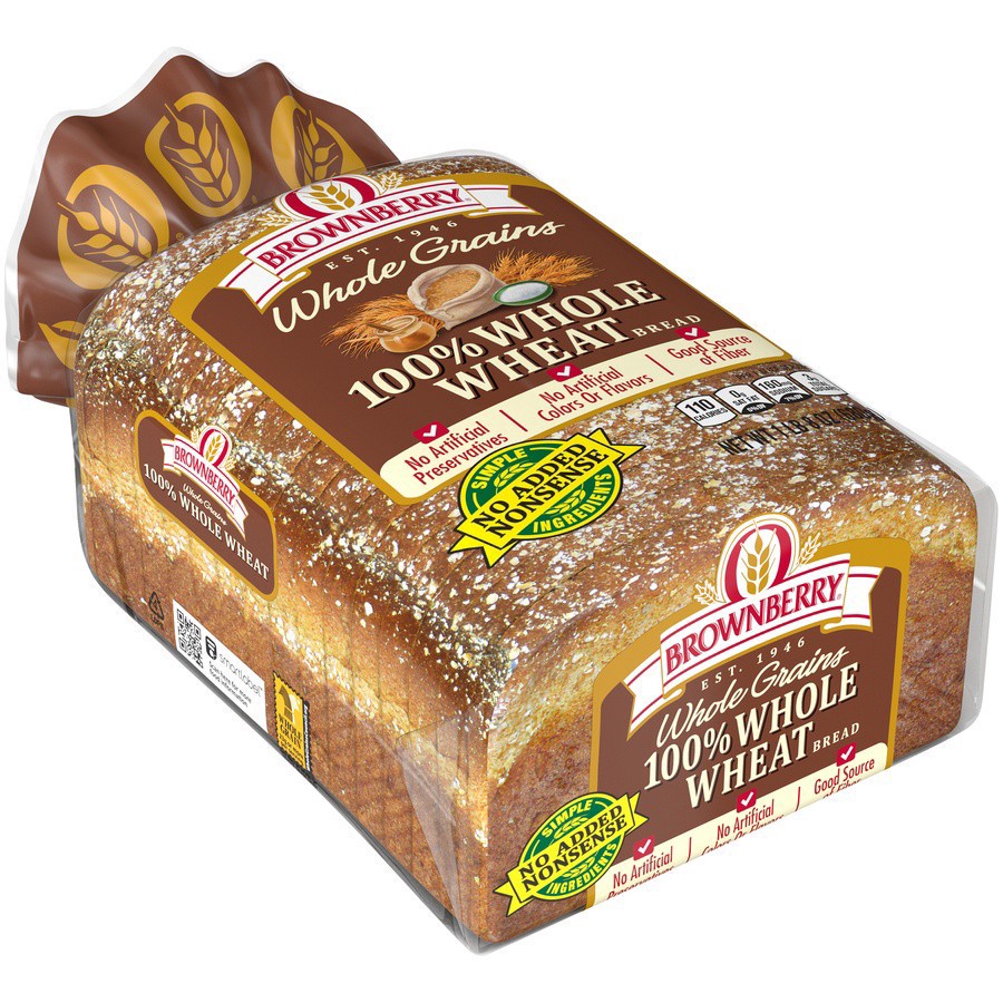 slide 13 of 23, Brownberry Whole Grains 100% Whole Wheat Bread, 24 oz, 1 ct