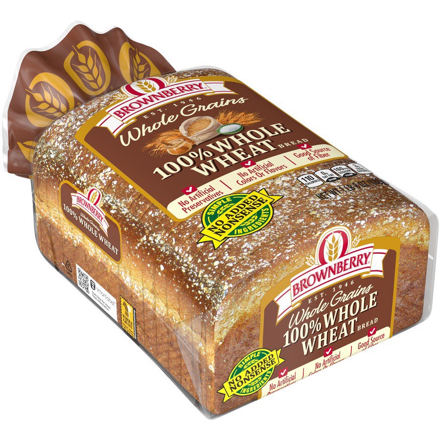 slide 16 of 23, Brownberry Whole Grains 100% Whole Wheat Bread, 24 oz, 24 oz