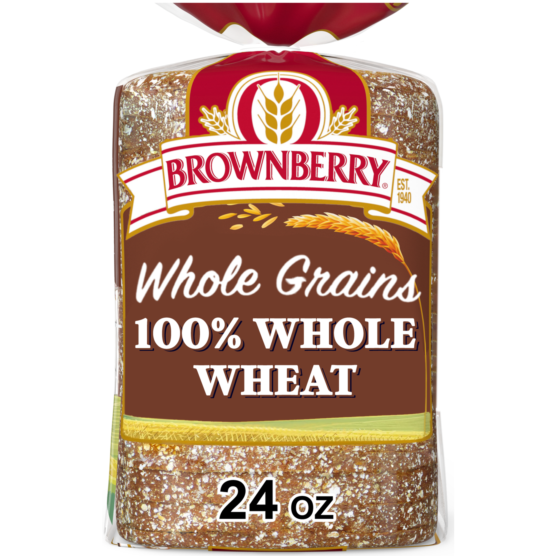 slide 1 of 23, Brownberry Whole Wheat Bread, 24 oz, Soft Wheat Bread, Bag, 24 oz