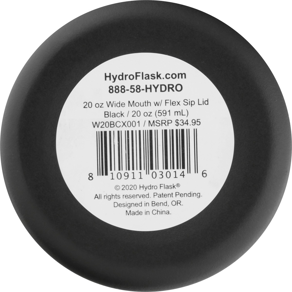 slide 11 of 11, Hydro Flask 20 Ounce Black Wide Mouth Coffee Bottle 1 ea, 1 ct