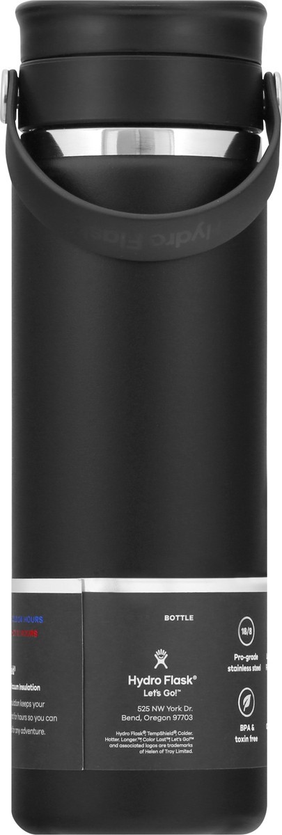 slide 7 of 11, Hydro Flask 20 Ounce Black Wide Mouth Coffee Bottle 1 ea, 1 ct