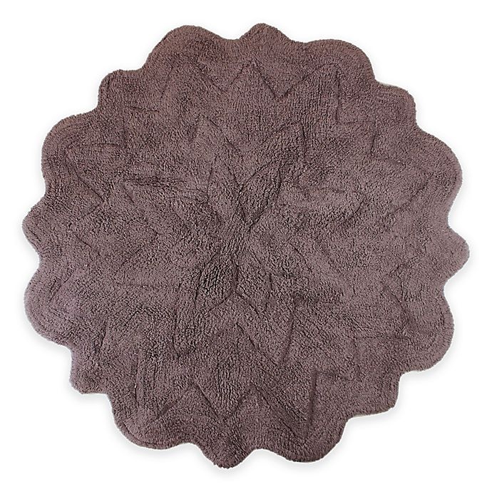 slide 1 of 1, Sherry Kline 32 Round Tufted Petal Bath Rug - Mink'', 1 ct