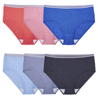 slide 7 of 13, Fruit of the Loom Women's Heather Low Rise Brief Panty, Size: 7, 6 ct