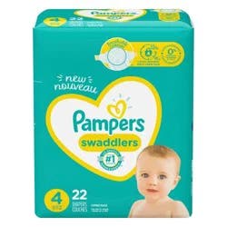 Pampers Swaddlers Active Baby Diapers, Size 4, 22 Count