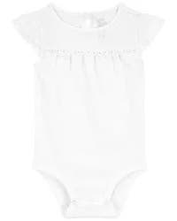 Oshkosh Baby Cotton Pointelle Bodysuit White 18M