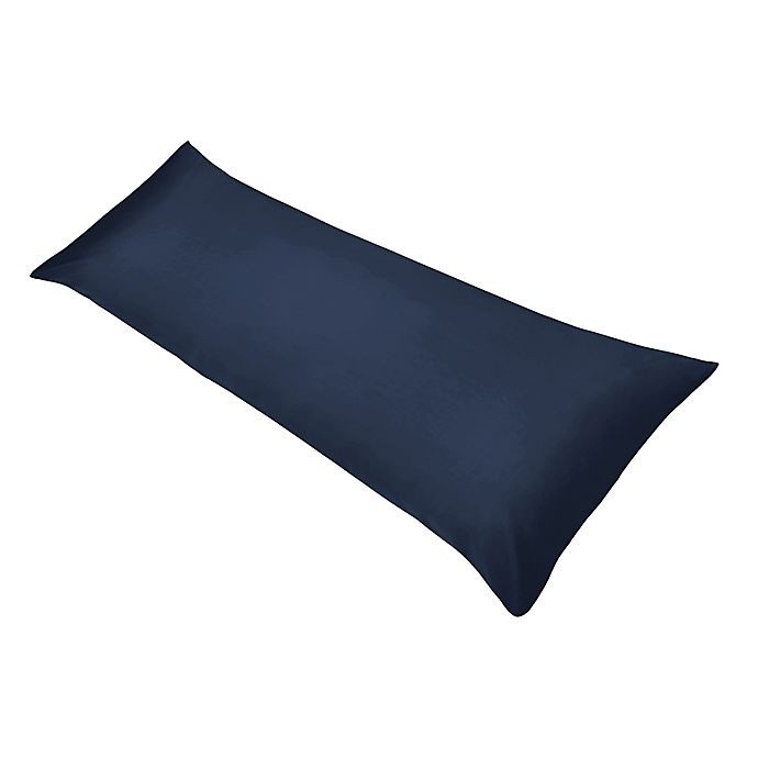 slide 2 of 5, Sweet Jojo Designs Hotel Collection Body Pillowcase - White/Navy, 1 ct