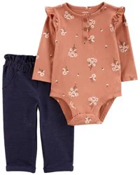 Carter's Baby 2-Piece Floral Bodysuit Pant Set Multi 18M