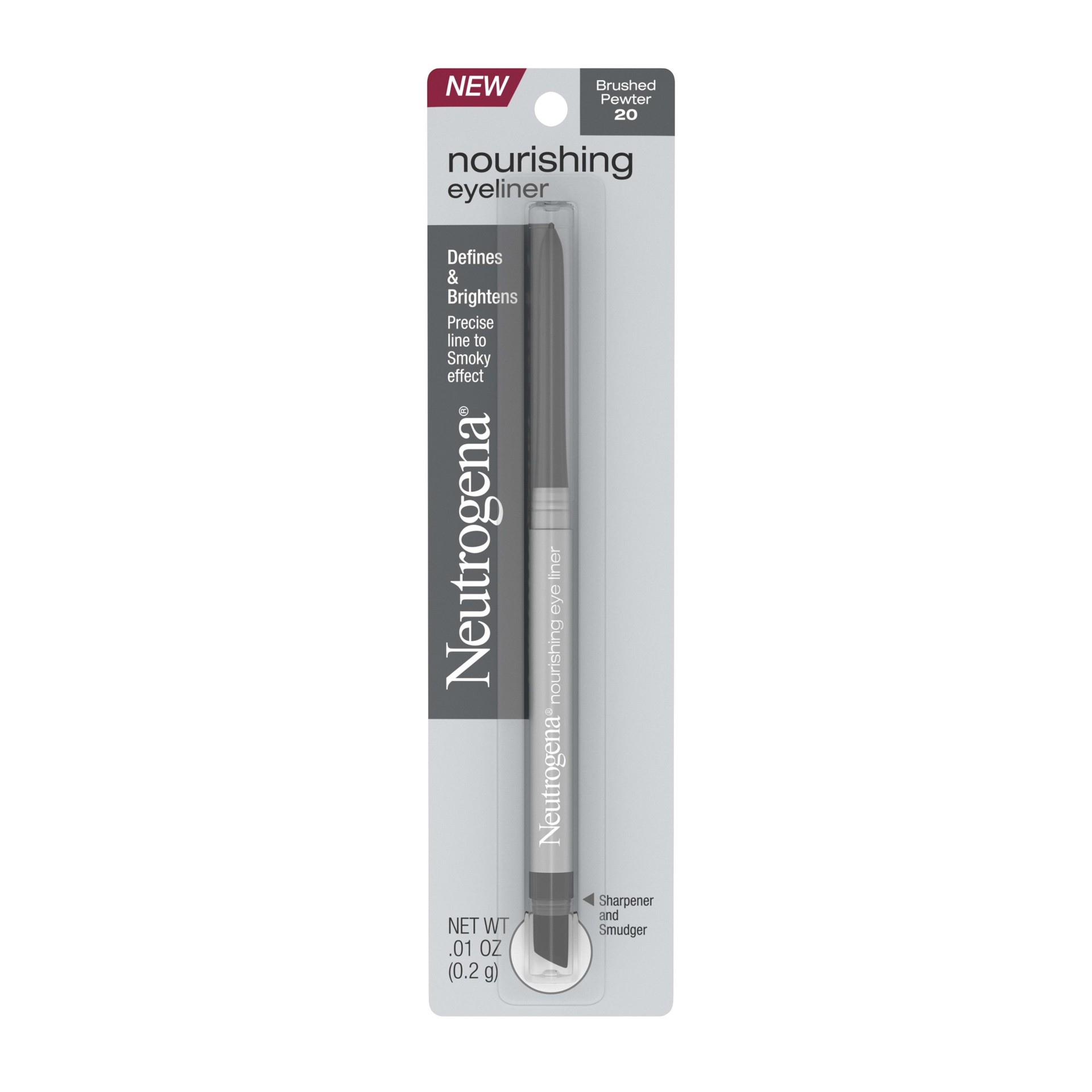 slide 5 of 5, Neutrogena Nourishing Eyeliner Pencil, Brushed Pewter 20,.01 oz, 0.01 oz