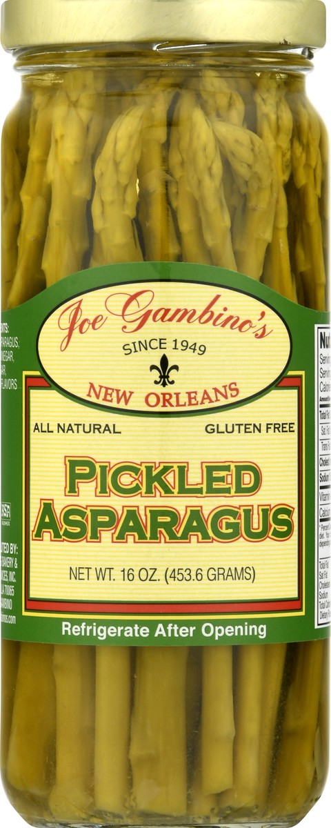 slide 2 of 13, Joe Gambinos Gambino's Spicy Pickled Asparagus, 16 oz