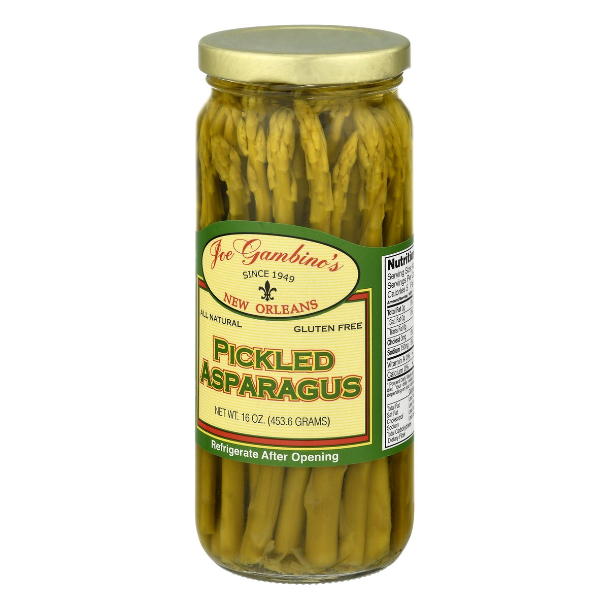 slide 8 of 13, Joe Gambinos Gambino's Spicy Pickled Asparagus, 16 oz