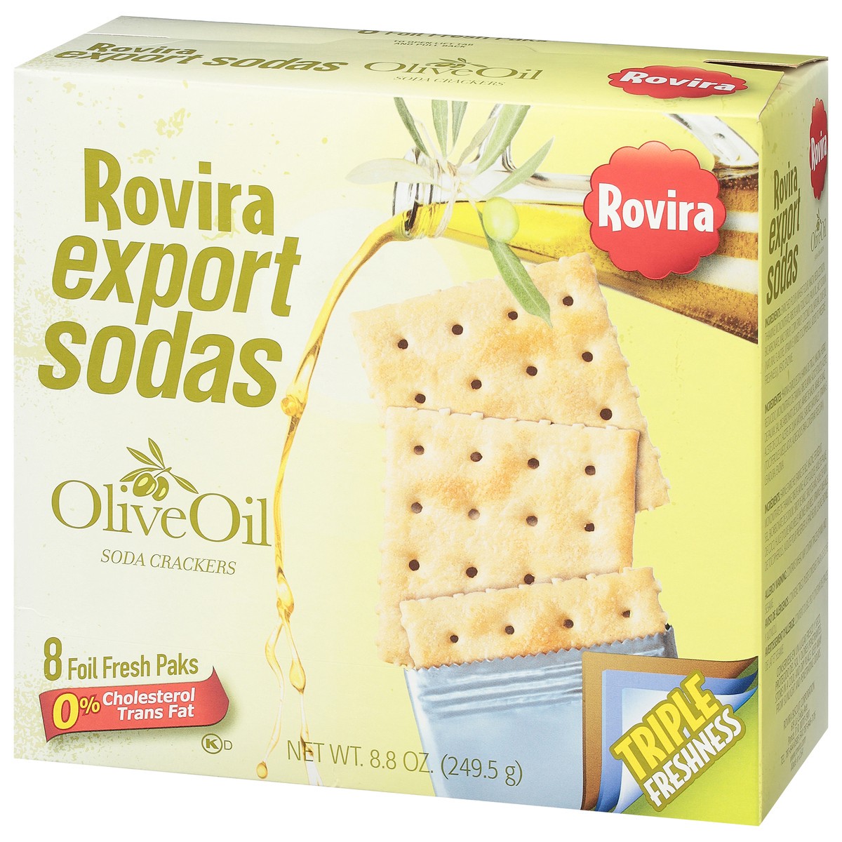 slide 3 of 14, Rovira Olive Oil Soda Crackers 8 ea, 8 ct
