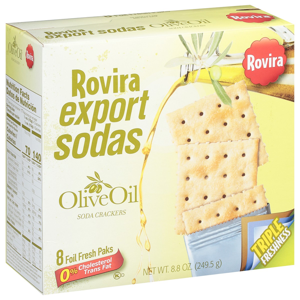 slide 5 of 14, Rovira Olive Oil Soda Crackers 8 ea, 8 ct