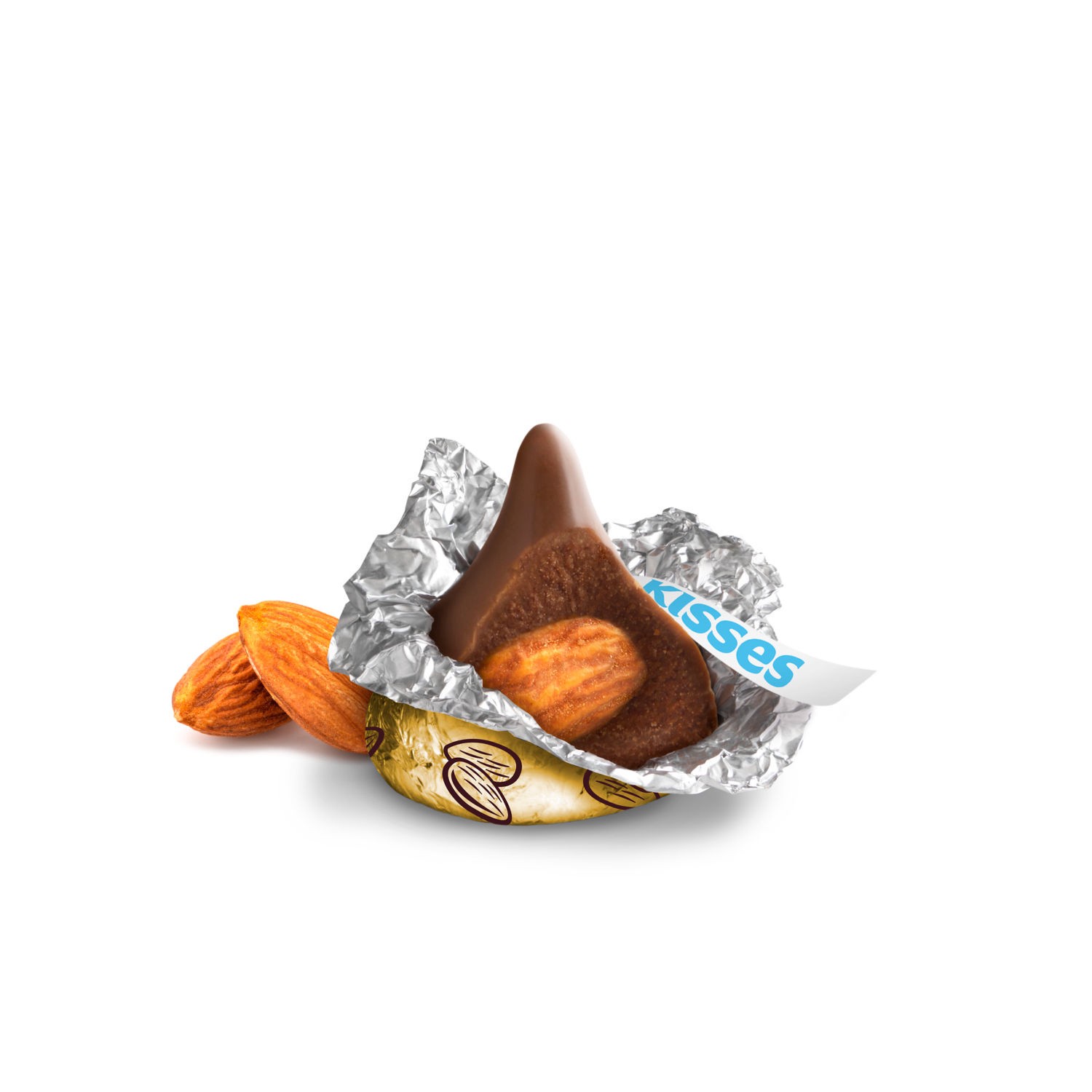 slide 2 of 8, Hershey's KISSES Milk Chocolate with Almonds Candy Family Pack, 16 oz, 16 oz