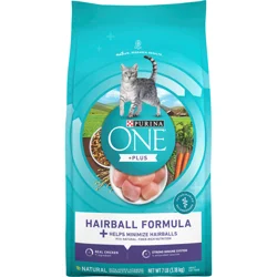 Purina ONE Natural Cat Food for Hairball Control, +PLUS Hairball Formula