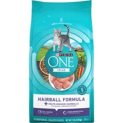 Purina ONE Natural Cat Food for Hairball Control, +PLUS Hairball Formula