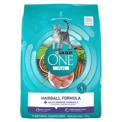 ONE Purina ONE Natural Cat Food for Hairball Control, +PLUS Hairball Formula