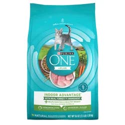 Purina ONE Natural, Low Fat, Weight Control, Indoor Dry Cat Food, +Plus Indoor Advantage - 3.5 lb. Bag