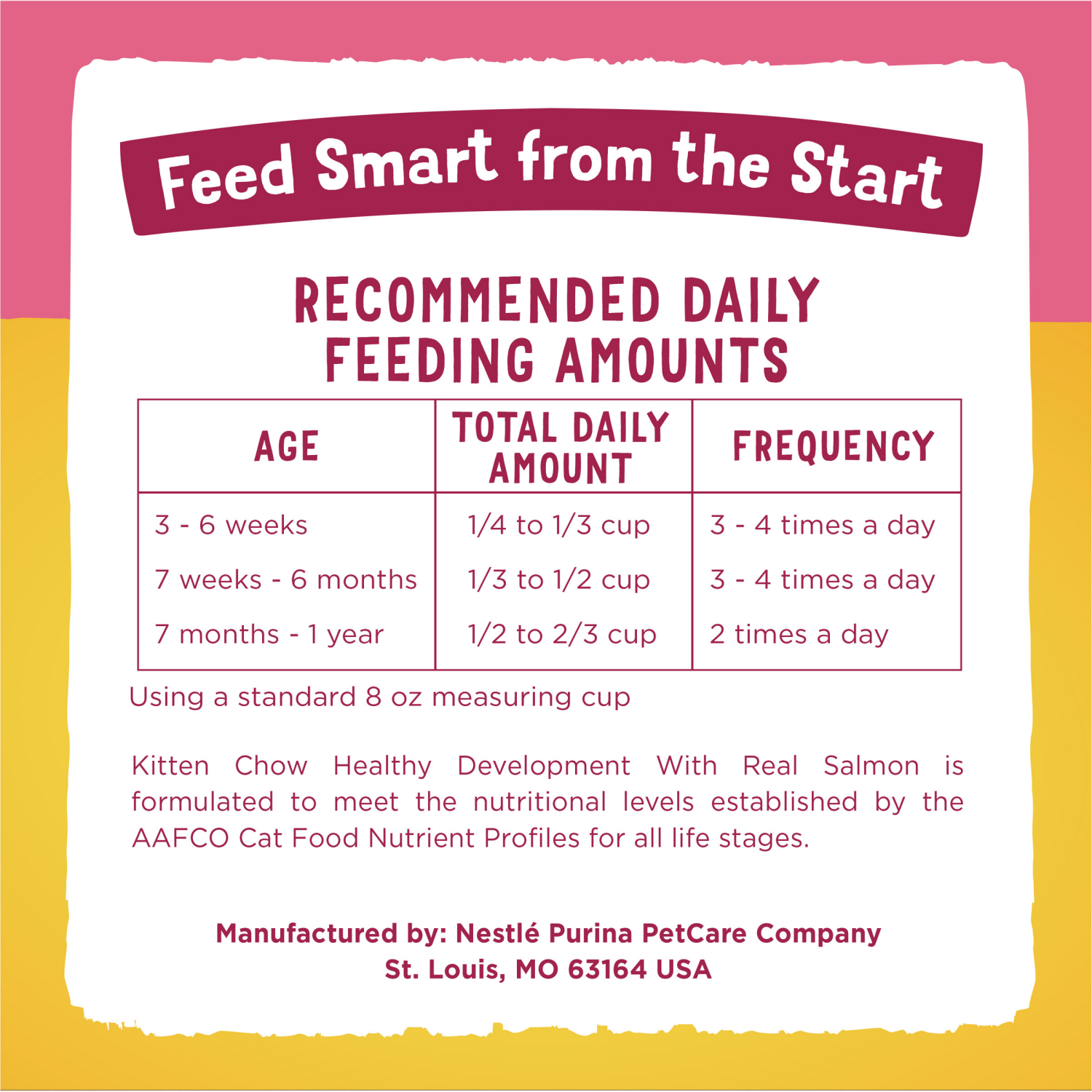 slide 8 of 8, Cat Chow Kitten Chow Healthy Development Salmon Dry Cat Food 14 lb, 14 lb