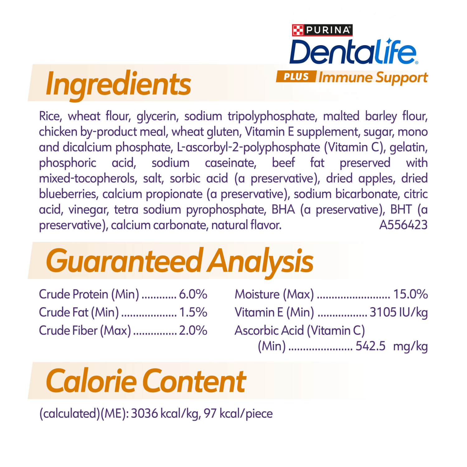slide 3 of 8, Purina Dentalife Plus Immune Support Chicken, Apple and Blueberry Flavor Large Dog Dental Chews 7 oz - 6 ct. Pouch, 6 ct; 7 oz