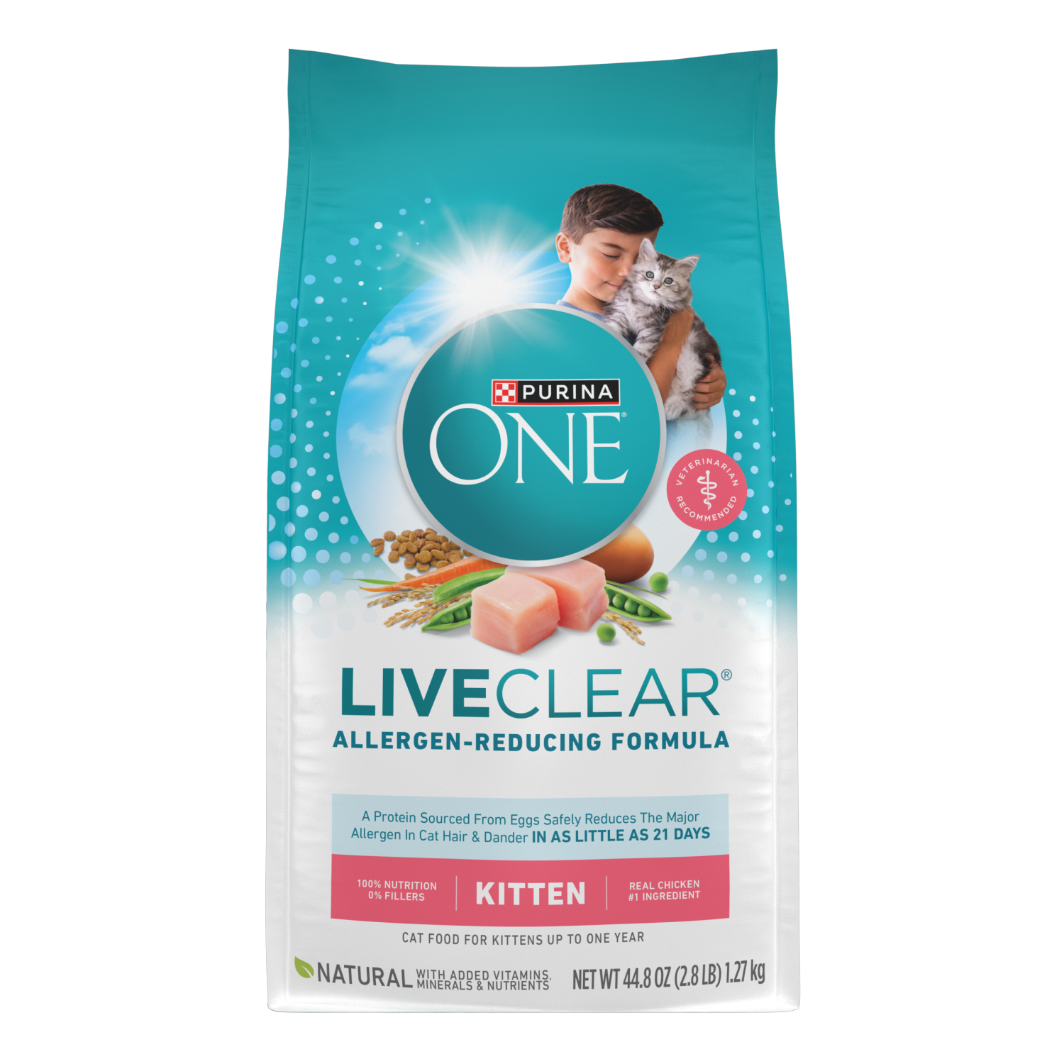 slide 1 of 4, ONE LiveClear Dry Kitten Food 2.8 lbs., 2.8 lb