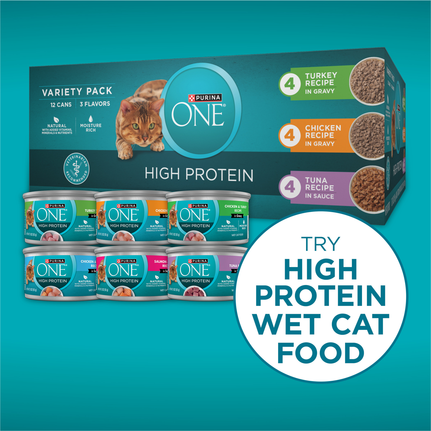 slide 7 of 8, ONE Purina ONE High Protein Salmon Ocean Whitefish Dry Cat Food 22 lb, 22 lb