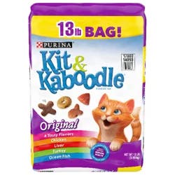 Purina Kit and Kaboodle Dry Cat Food Original Poultry, Liver and Ocean Fish Flavors