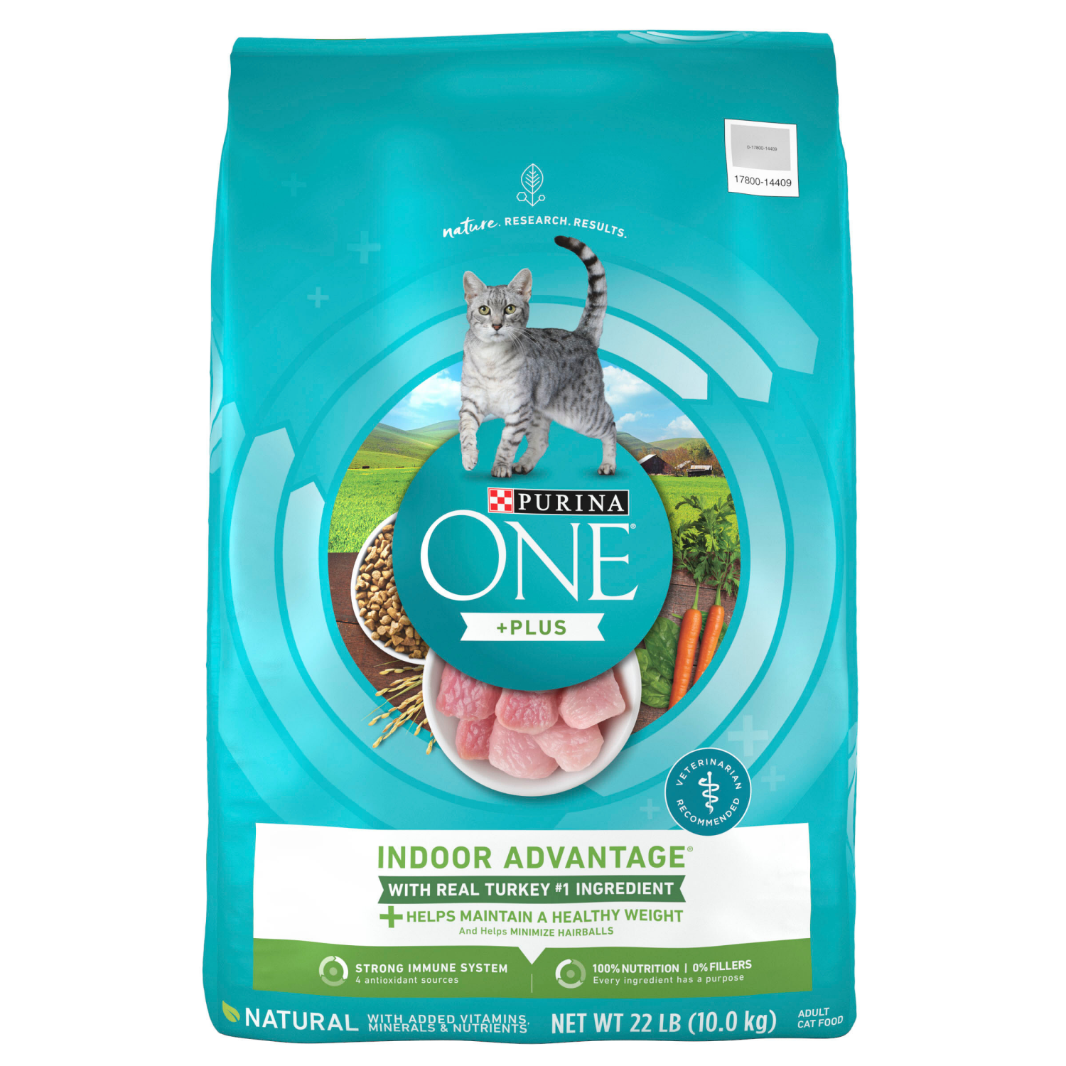 slide 1 of 5, Purina ONE Natural, Low Fat, Weight Control, Indoor Dry Cat Food, +Plus Indoor Advantage - 22 lb. Bag, 22 lb