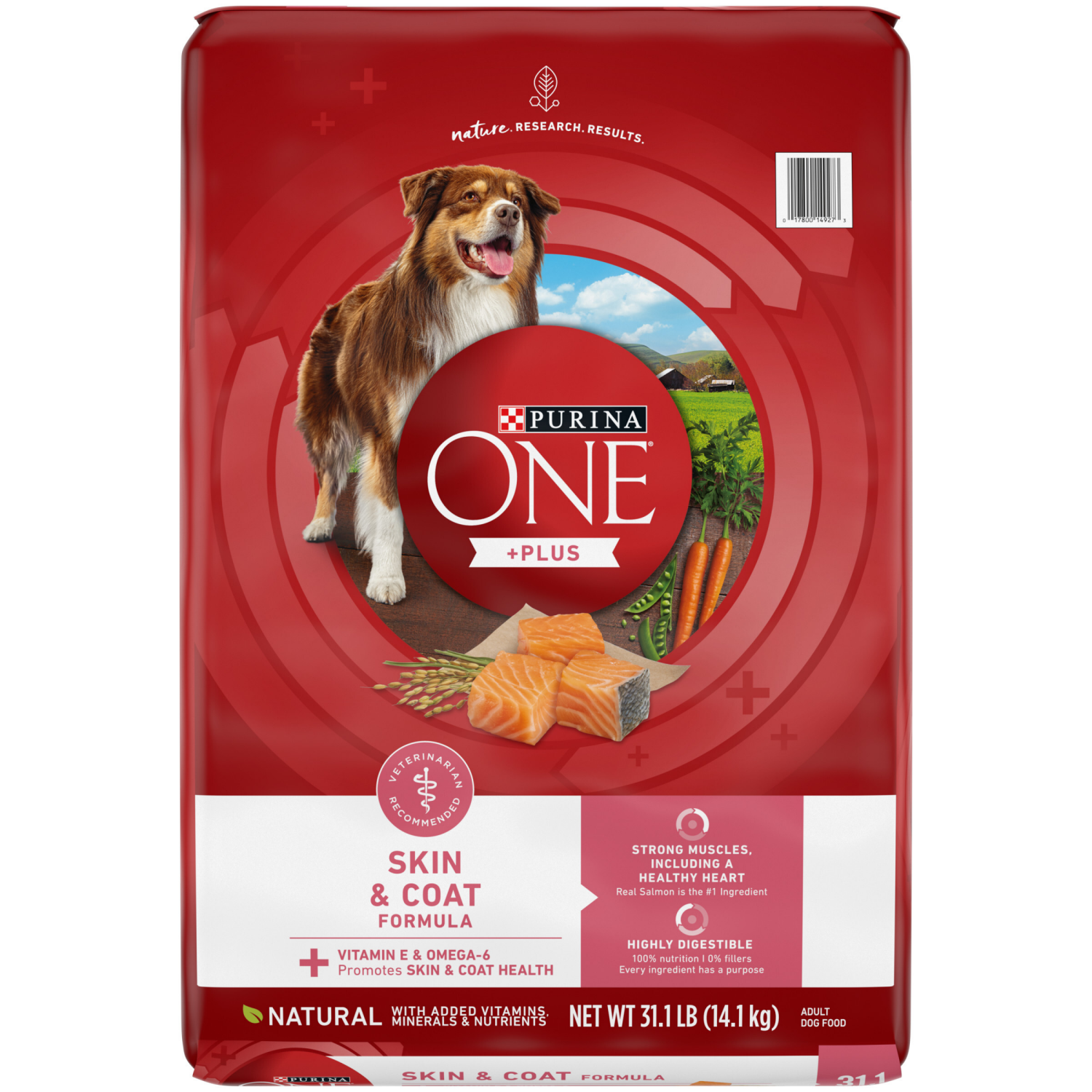 slide 1 of 8, Purina ONE Natural, Sensitive Stomach Dry Dog Food, SmartBlend Sensitive Systems Formula - 31.1 lb. Bag, 31.1 lb